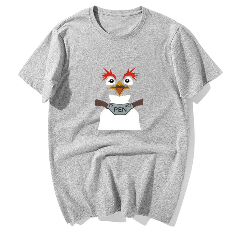 イワトビペンギンフェイスプリント半袖Tシャツ