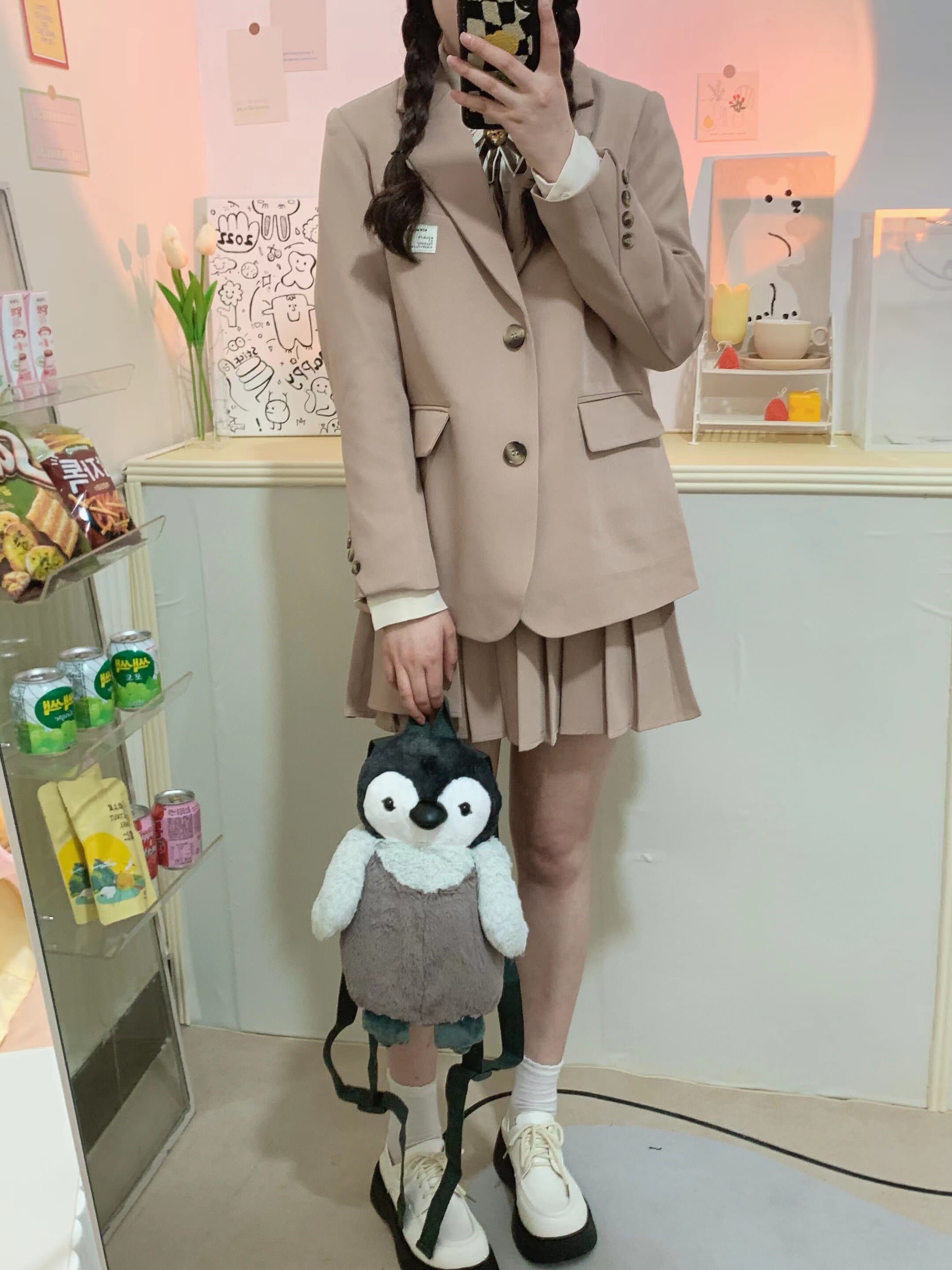 ペンギングッズ・ペンギンぬいぐるみ 赤ちゃんペンギンのふわふわ抱っこ紐ぬいぐるみ