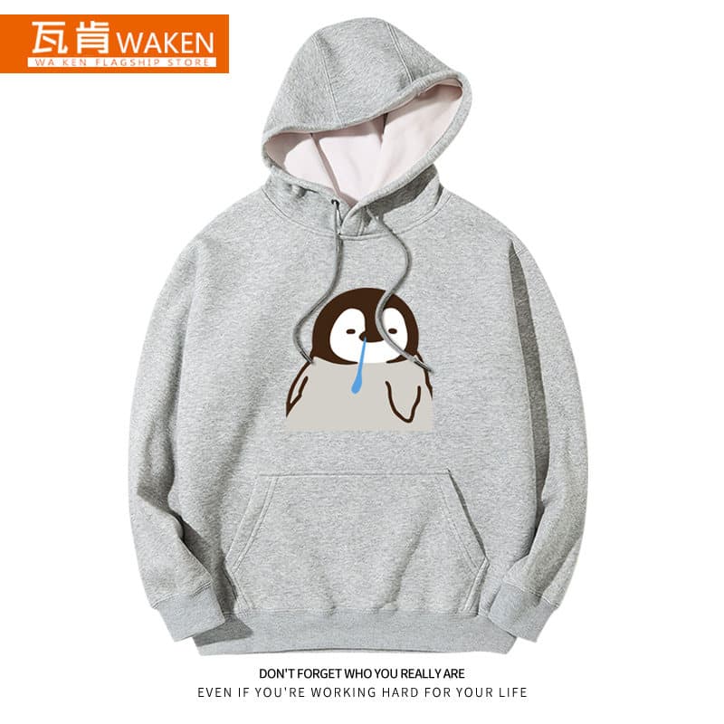 食いしん坊ペンギンプリントパーカー