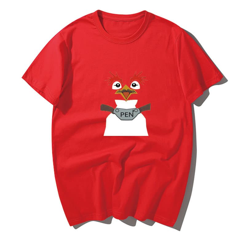 イワトビペンギンフェイスプリント半袖Tシャツ