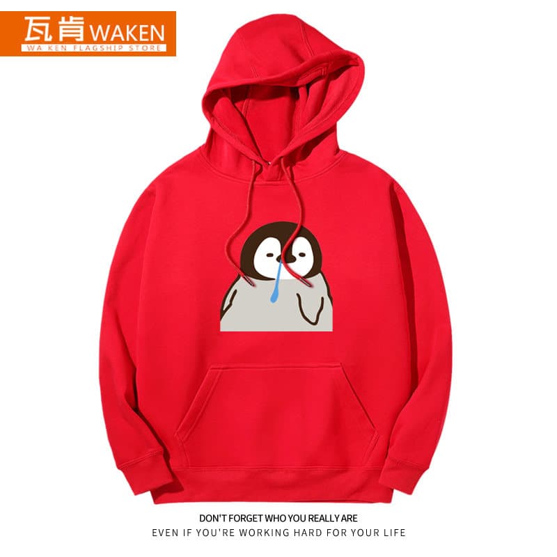 食いしん坊ペンギンプリントパーカー