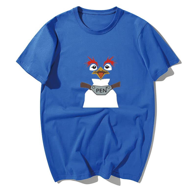 イワトビペンギンフェイスプリント半袖Tシャツ