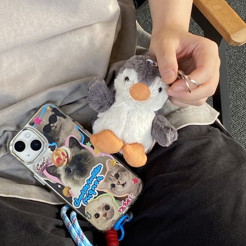 ふわふわペンギンぬいぐるみキーホルダー