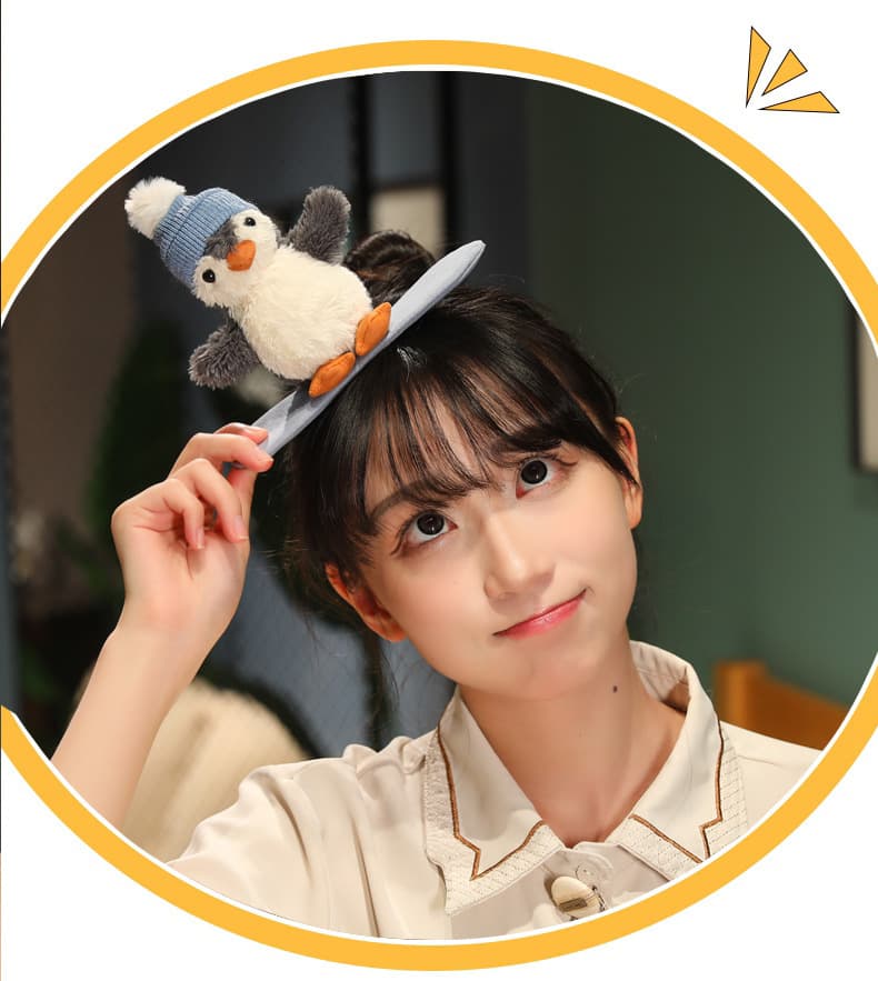 冬装いペンギン親子のふわもこぬいぐるみ