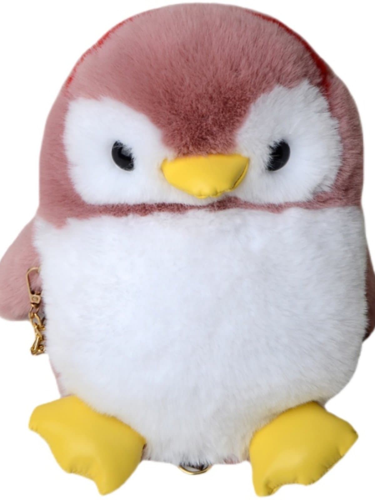 ふわふわペンギン赤ちゃん連鎖付きぬいぐるみ鞄