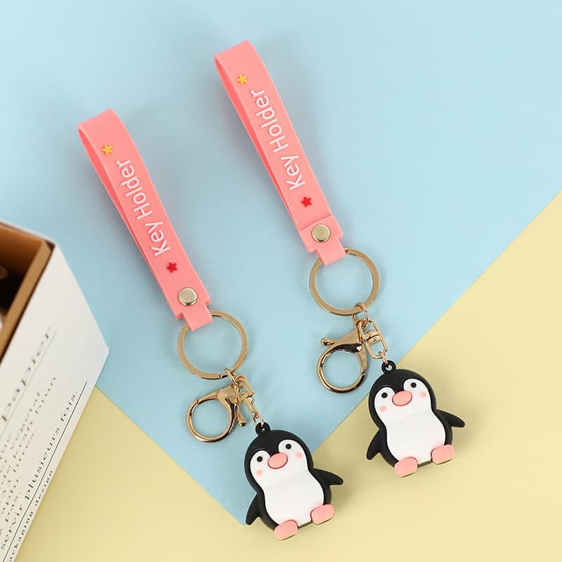 ペンギンマスコット付きキーホルダーセット