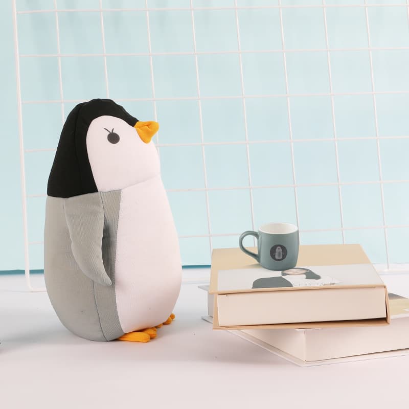 立ち姿ペンギン収納付きぬいぐるみ